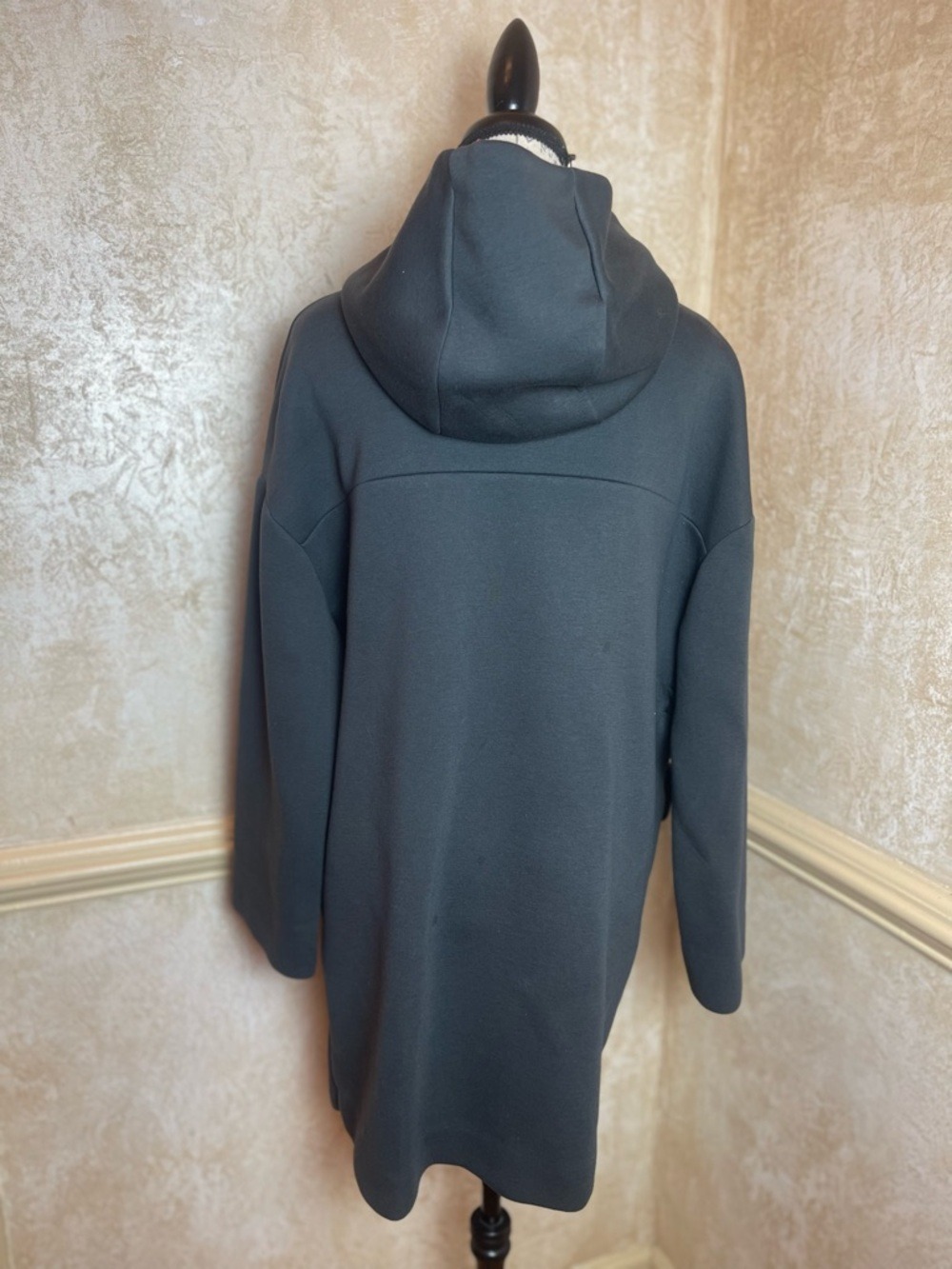 COS Oversized Zip-Up Hoodie Jacket Sz M Gray Cargo Minimalist Quiet Luxury - Picture 4 of 12